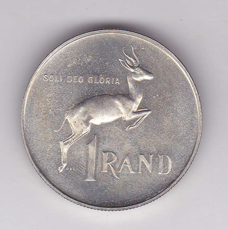 SOUTH AFRICA R1 1965 PROOF ENGLISH LEGEND