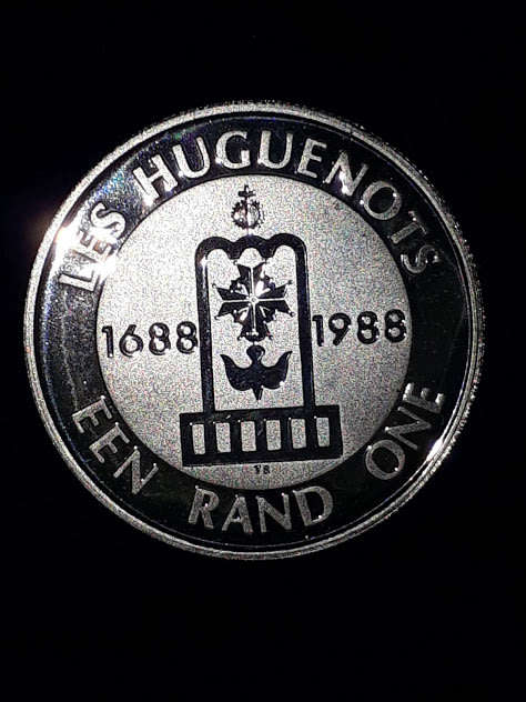SOUTH AFRICA PROOF R1 LES HUGENOTS 1988 BOXED