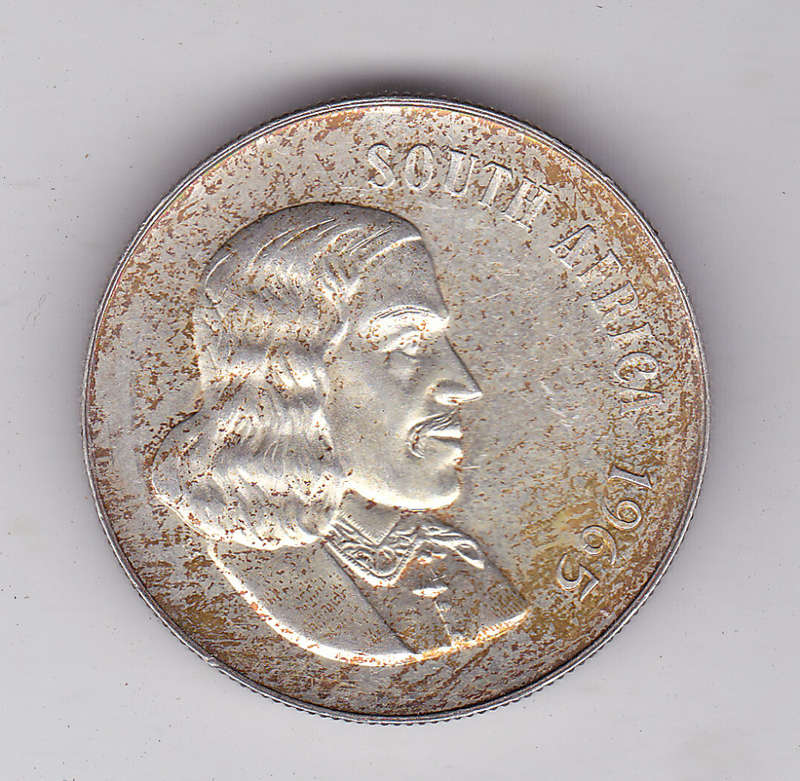 SOUTH AFRICA R1 1965 ENGLISH LEGEND HIGH GRADE