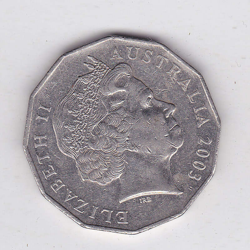 AUSTRALIA 50 CENTS VOLUNTEERS 2003 HIGH GRADE