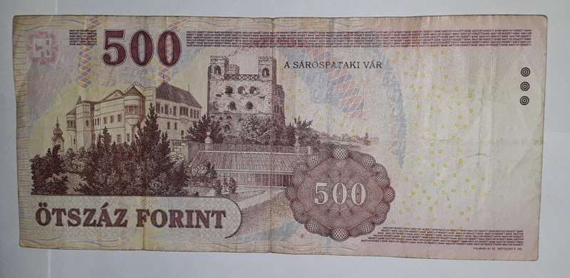 HUNGARY 500 FORINT 2010 FV=R25