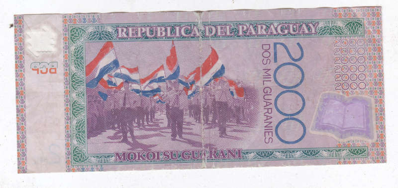 PARAGUAY 2000 GUARANIES POLYMER 2008