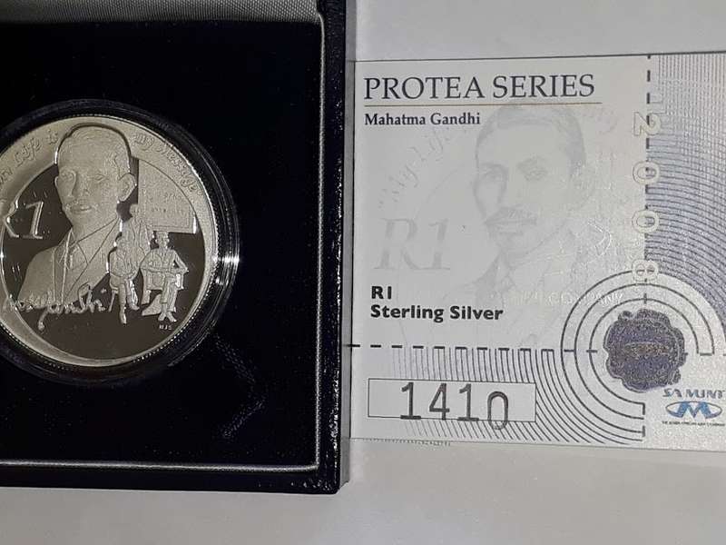 SOUTH AFRICA R1 MAHATMA GHANDI 2008 WITH BOX AND COA