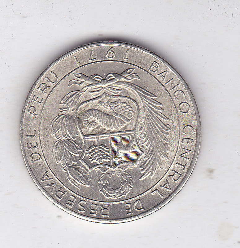 PERU 5 SOLES 1971 AUNC