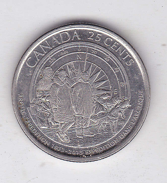 CANADA 25 CENTS ARTIC EXPLORATION EF 2013