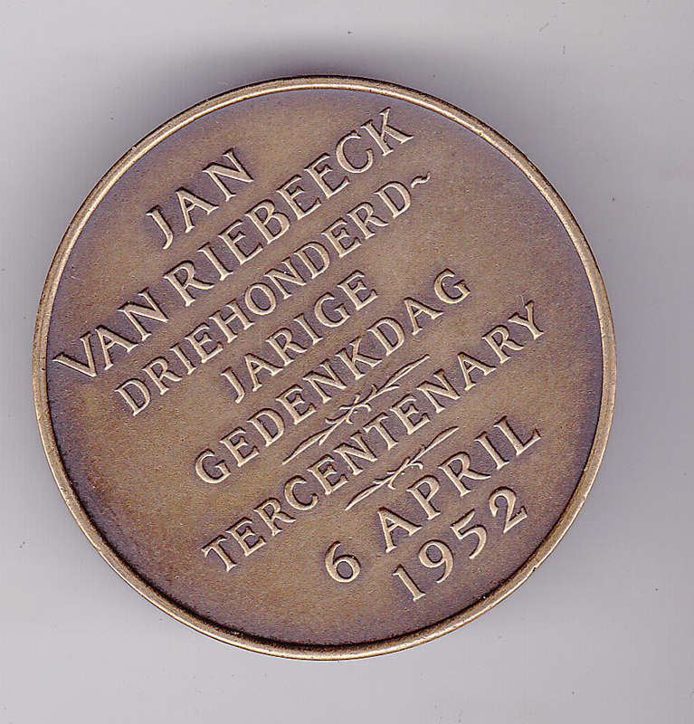 JAN VAN RIEBEECK TERCENTARY 6 APRIL 1952 HIGH GRADE