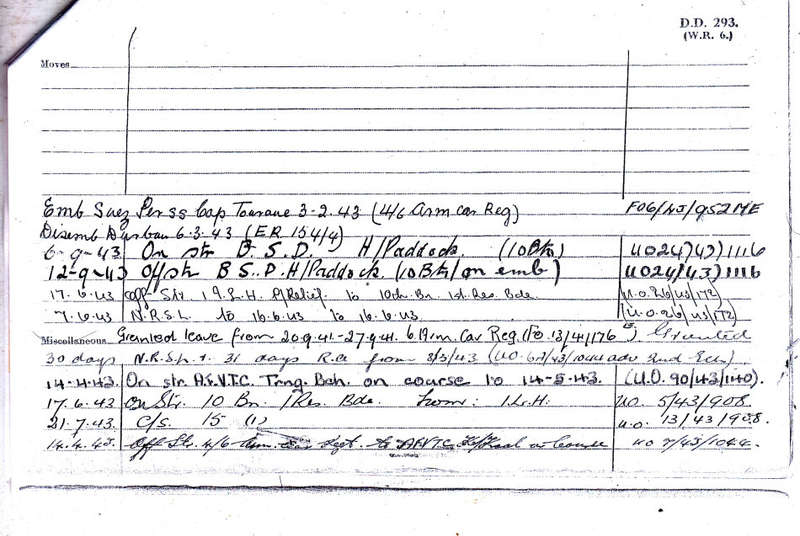 WW2 TRIO - 116388 A.T. GILMOUR WOUNDED IN ACTION  - COPIES SERVICE RECORDS