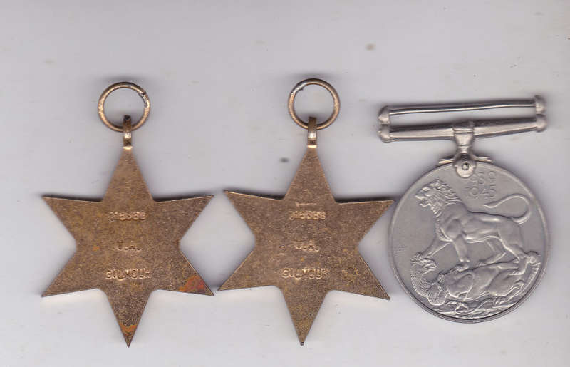 WW2 TRIO - 116388 A.T. GILMOUR WOUNDED IN ACTION  - COPIES SERVICE RECORDS
