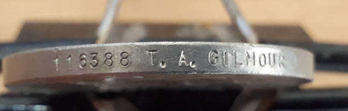 WW2 TRIO - 116388 A.T. GILMOUR WOUNDED IN ACTION  - COPIES SERVICE RECORDS