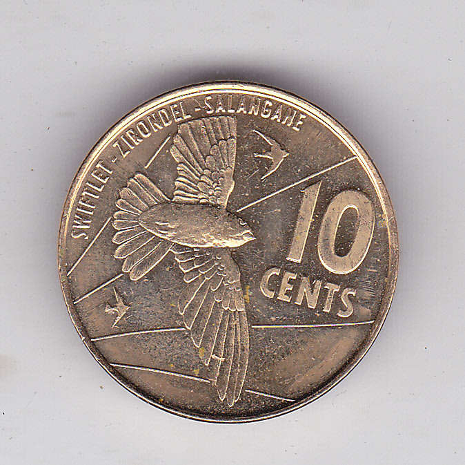 SEYCHELLES 10 CENTS 2016 UNC