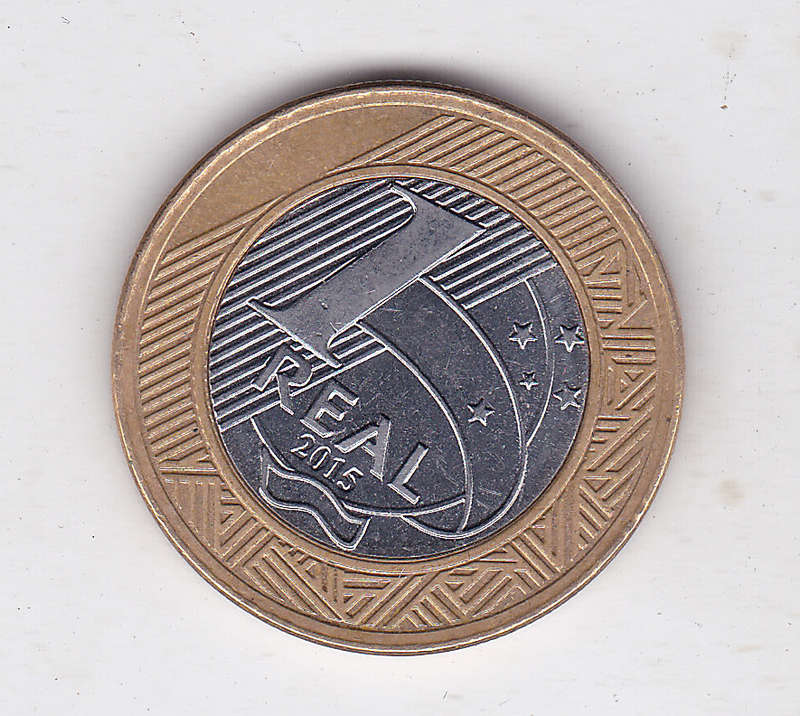 BRAZIL 1 REAL 2015 SOCCER OLYMPICS  HIGH GRADE