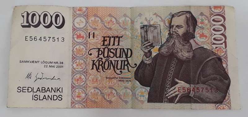 ICELAND 1000 KRONOR 2001 FV=R118.25