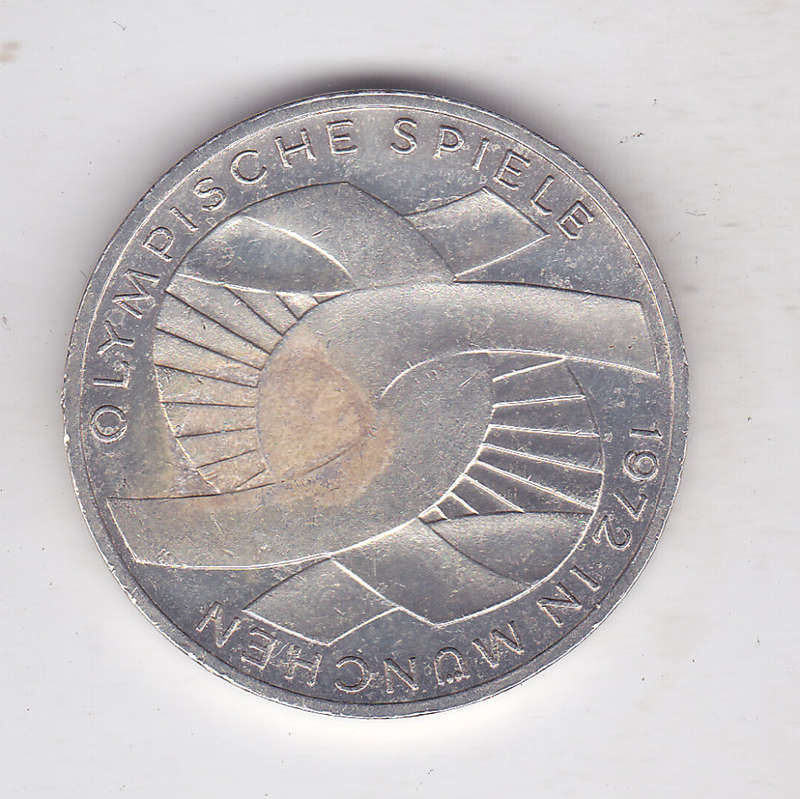 GERMANY 10 MARK 1972 OLYMPIC GAMES SILVER HIGH GRADE