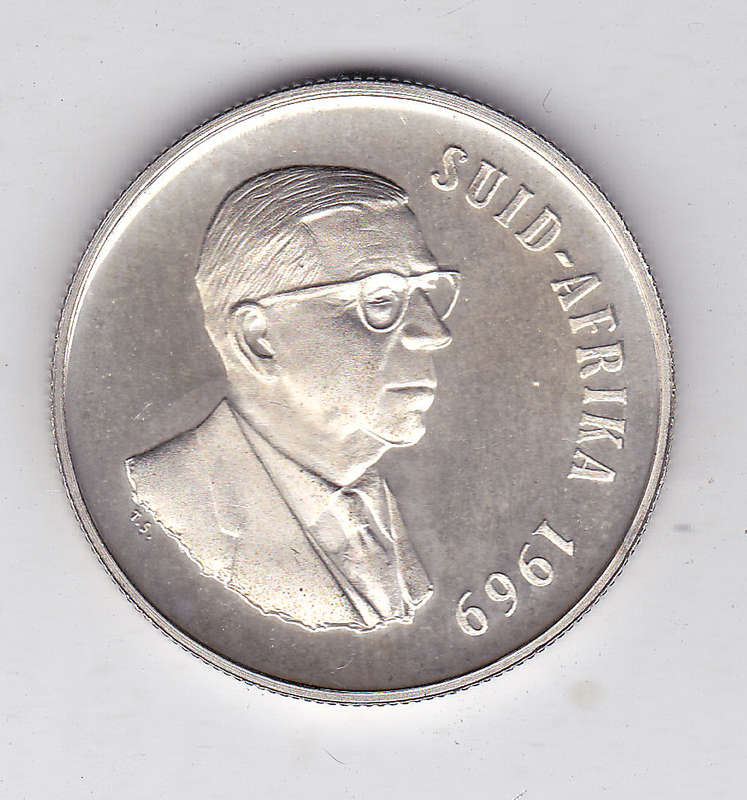 SUID AFRIKA R1 1969 PROOF