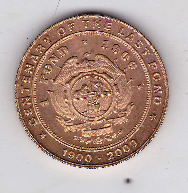 CENTENARY OF THE LAST POND 1900-2000 KRUGER MEDALLION