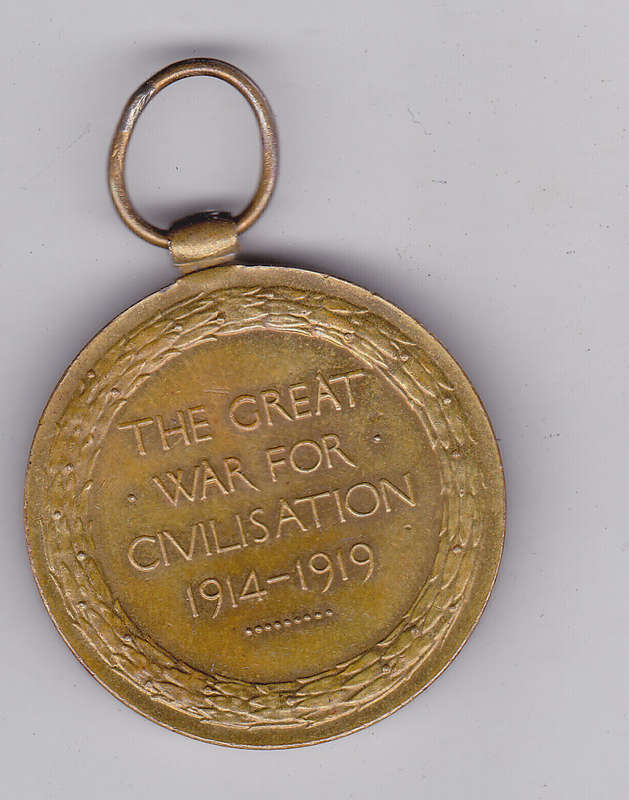 VICTORY MEDAL M2-203718 PTE W.H. LOUGHRAN A.S.C