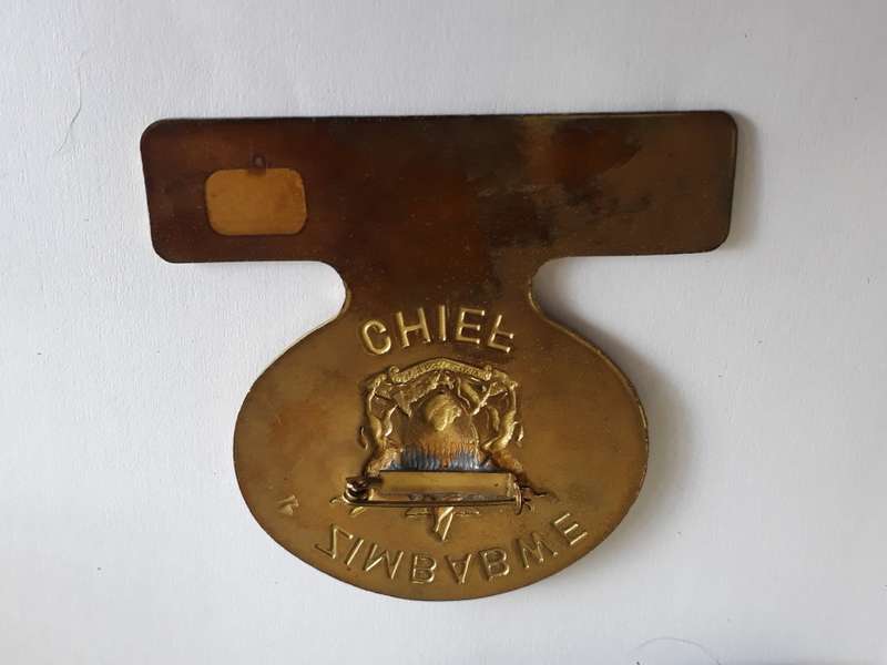ZIMBABWE TRIBAL CHIEFS BRASS BADGE
