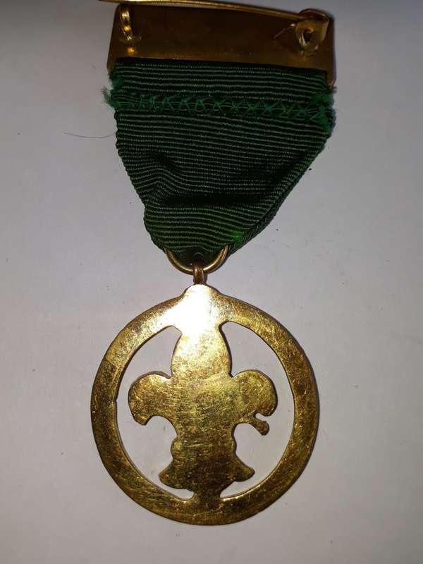 VINTAGE BOY SCOUTS SPRINGBOK MEDAL OF MERIT WITH RIBBON AND BAR