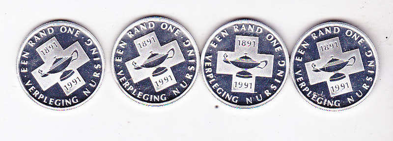 SOUTH AFRICA PROOF R1 NURSING 1991 - BID PER COIN - 4 AVAILABLE