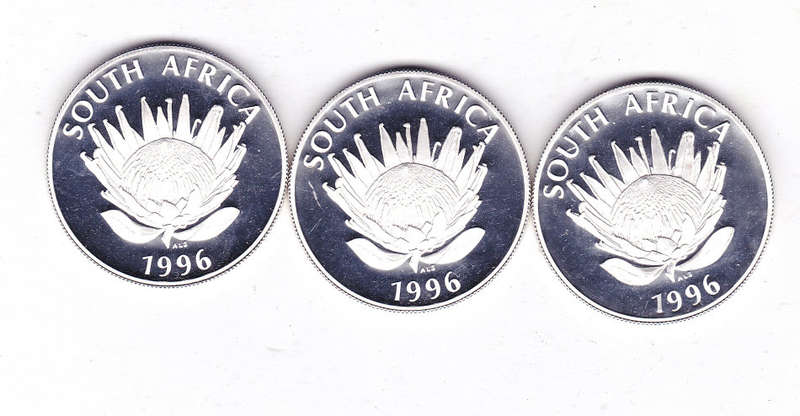 SOUTH AFRICA R1 1996 CONSTITUTION PROOF -BID PER COIN - 3 AVAILABLE