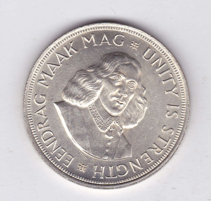 SOUTH AFRICA 50 CENTS 1964 MINT STATE - SILVER