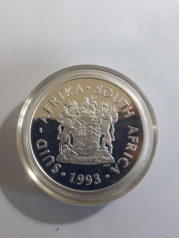 SOUTH AFRICA PROOF R2 PEACE 1 OUNCE 1993 - ENCAPSULATED