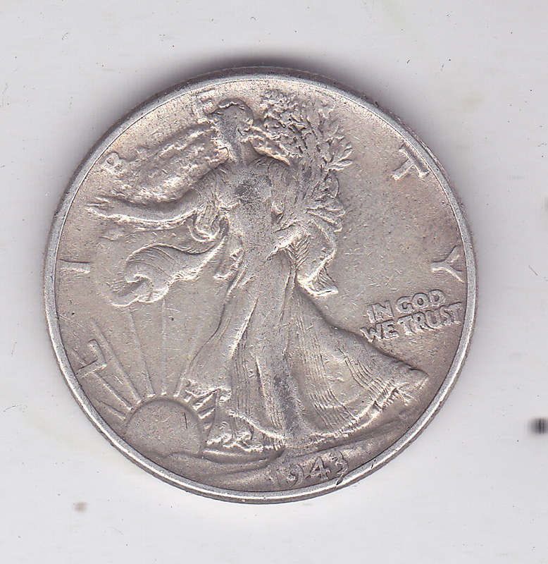 USA HALF DOLLAR 1943 .900 SILVER