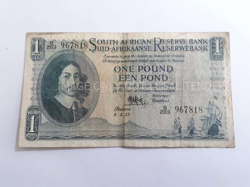 SOUTH AFRICA DE KOCK POUND B283 967818 - 1957