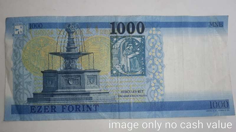 HUNGARY 1000 FORINT BUDAPEST 2017 FACE VALUE =R49