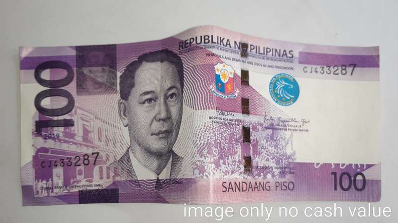 PHILLIPINES 100 PESOS 2019  FV=R27.42