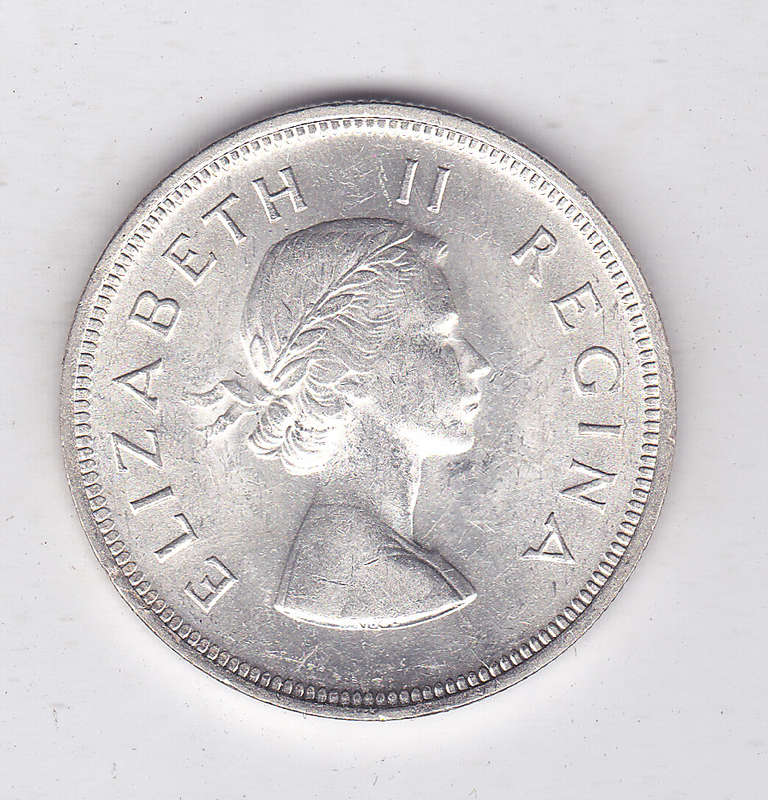 SOUTH AFRICA TWO AND A HALF SHILLINGS 1955 UNC