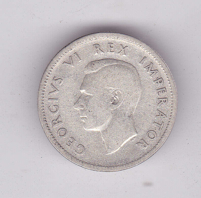 SOUTH AFRICA SHILLING 1944 RARE DATE