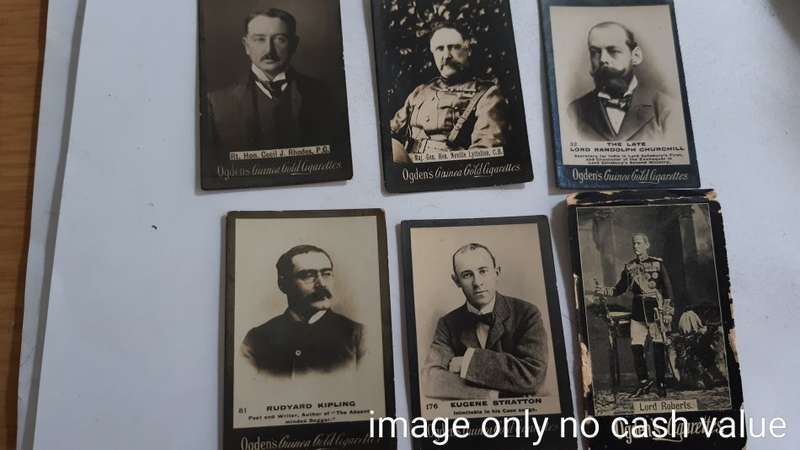 OGDENS GUINEA GOLD CIGARETTE CARDS - MOSTLY BOER WAR PERSONALITIES BOTHA, DE WET , ETC - 26 CARDS