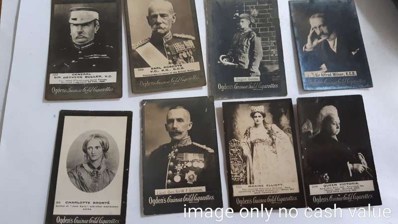 OGDENS GUINEA GOLD CIGARETTE CARDS - MOSTLY BOER WAR PERSONALITIES BOTHA, DE WET , ETC - 26 CARDS