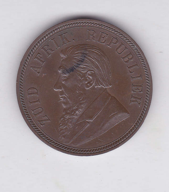 ZAR KRUGER 1892 PENNY AUNC