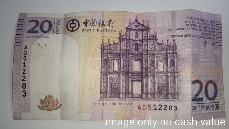 MACAU 20 PATACA 2013 FV=R37