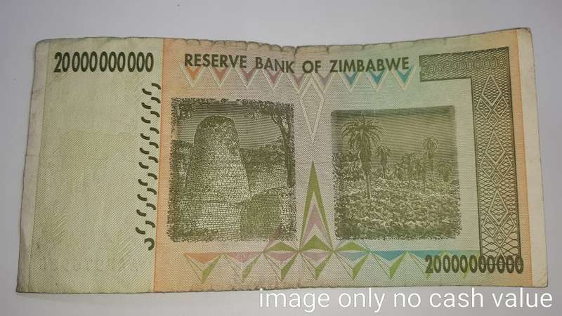 ZIMBABWE 20 BILLION DOLLARS 2008