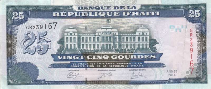 HAITI 25 GOURDES 2014