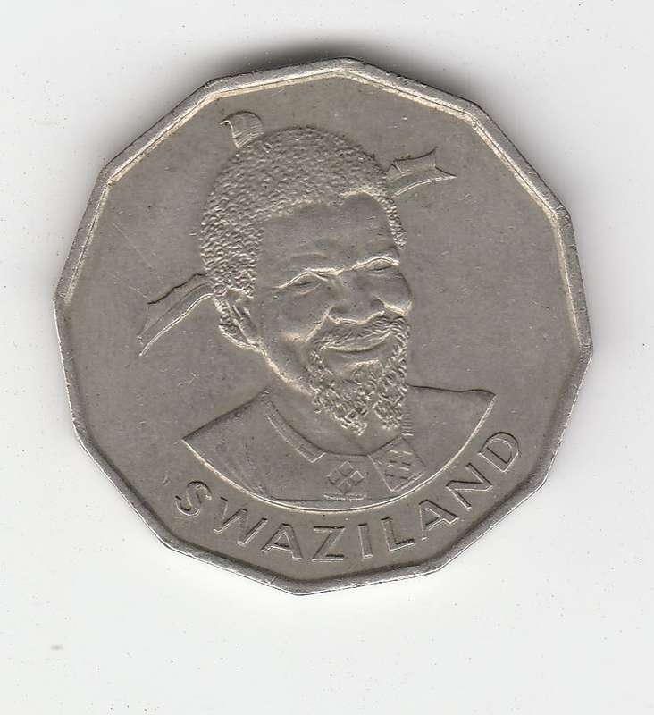 SWAZILAND 50 CENT'S 1974 OLD KING