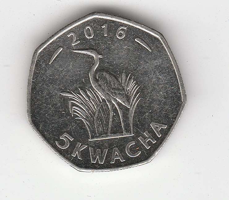 MALAWI 5 KWACHA 2016 HIGH-GRADE