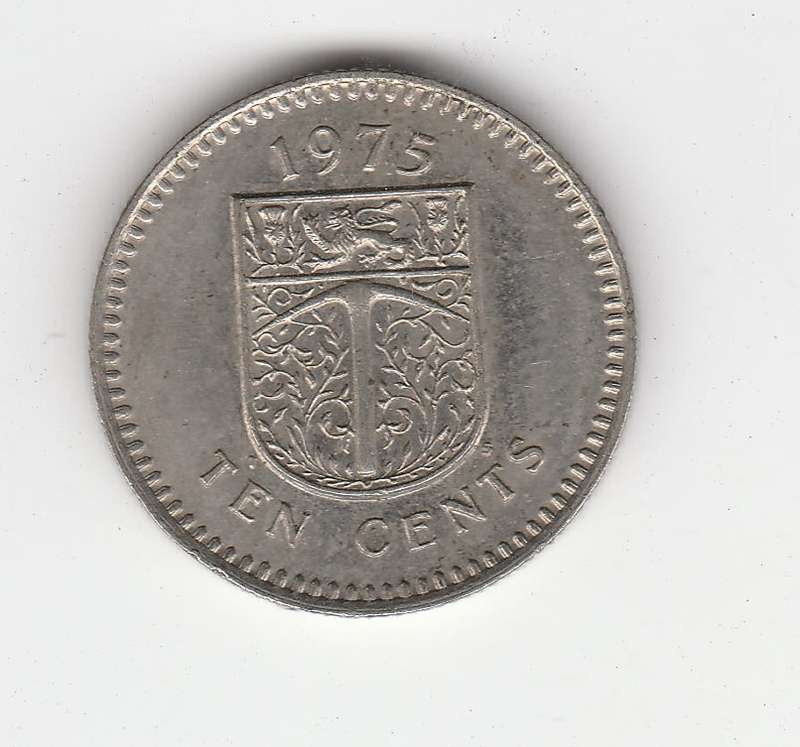 RHODESIA 10 CENTS 1975 HIGH-GRADE