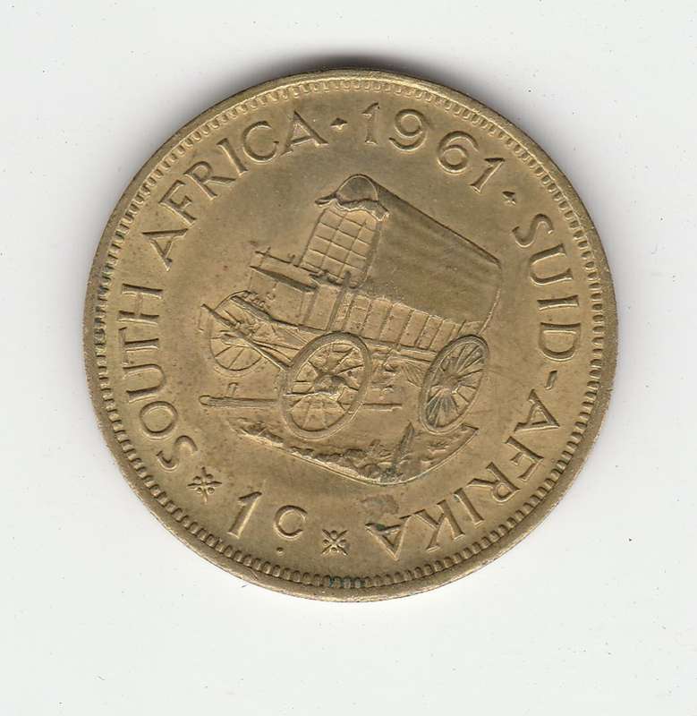 SOUTH AFRICA 1 CENT 1961 HIGH-GRADE