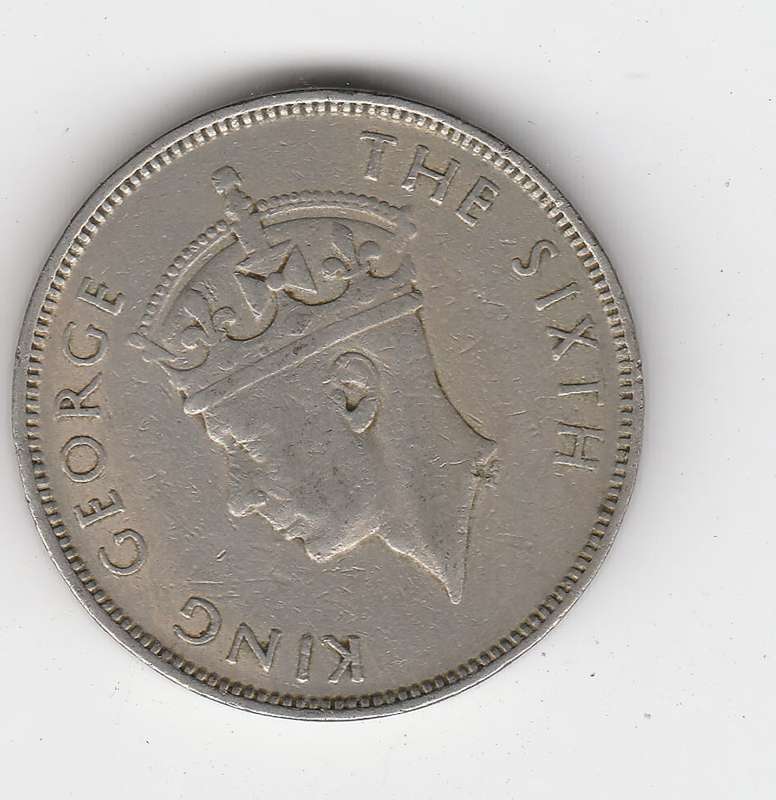 MAURITIUS ONE RUPEE 1950