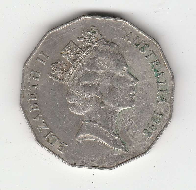 AUSTRALIA 50 CENTS DISCOVERY OF BASS STRAIT 1998