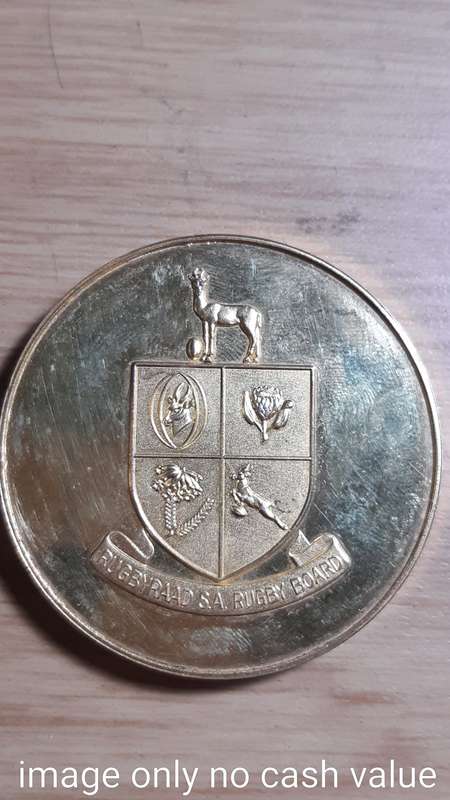 CASTLE CURRIE CUP CHAMPION'S 1978 WINNERS MEDAL J.L. COETZEE NORTHERN TRANSVAAL
