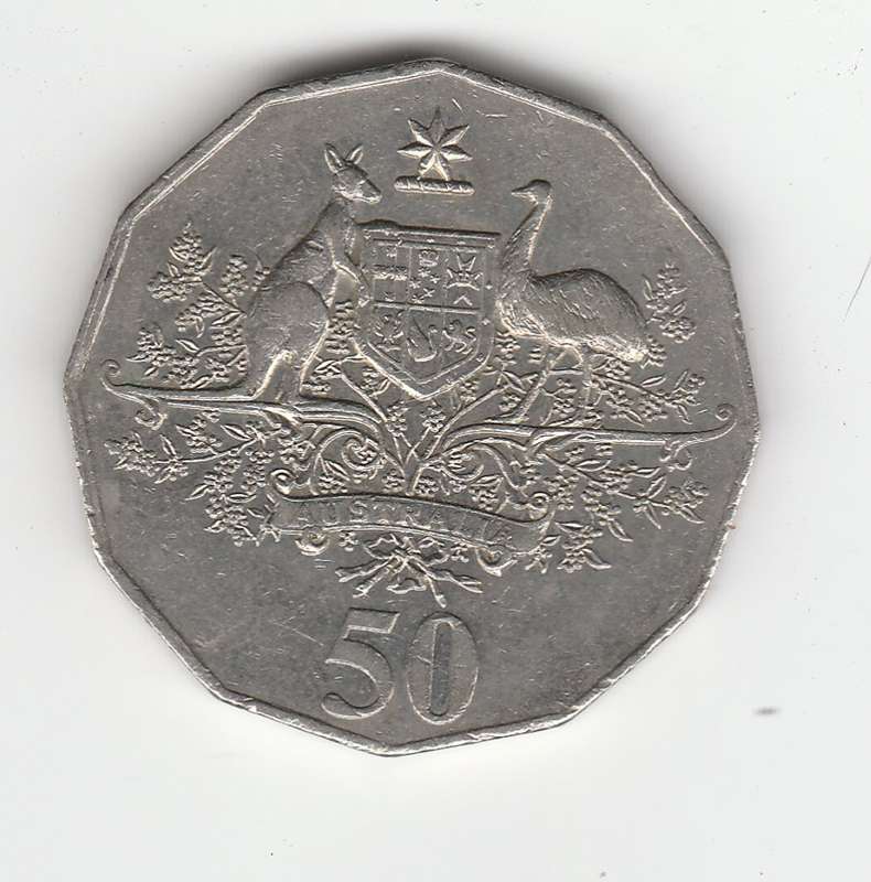 AUSTRALIA 50 CENTS 2001 COAT OF ARMS