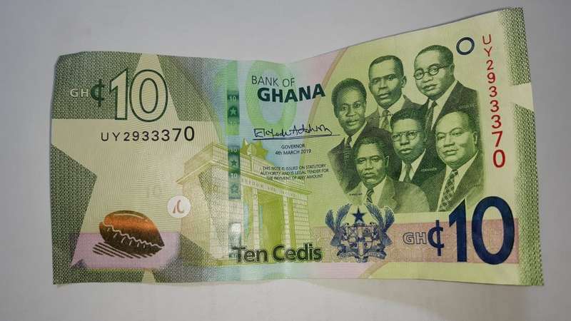 GHANA 10 CEDIS 2019 HIGH GRADE FV=R26.77