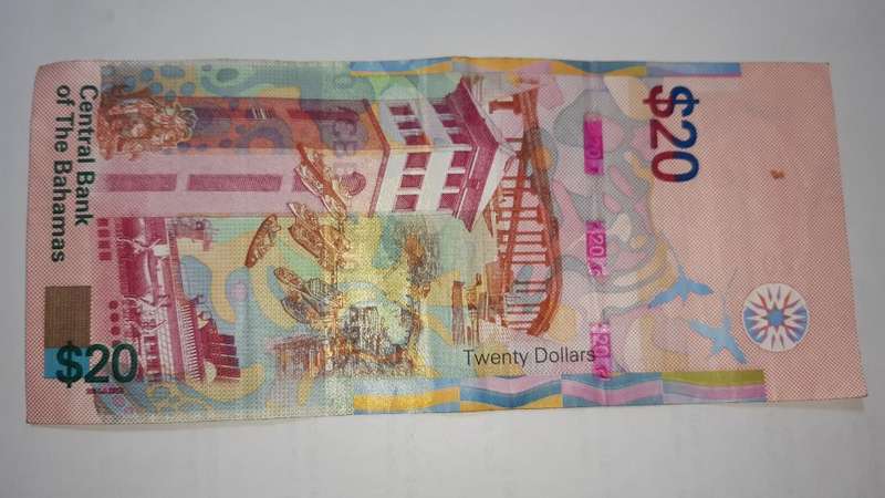 BAHAMAS 20 DOLLARS SIR MILO B. BUTLER FACE VALUE R295.07