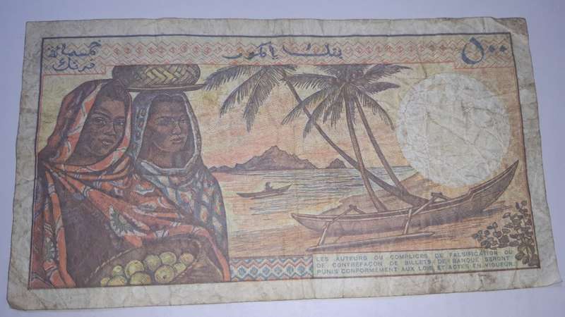 COMORES 500 FRANCS