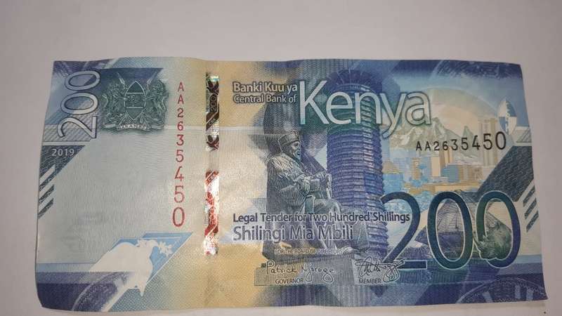 KENYA 200 SHILLINGS NEW SERIES 2019 FV=R28
